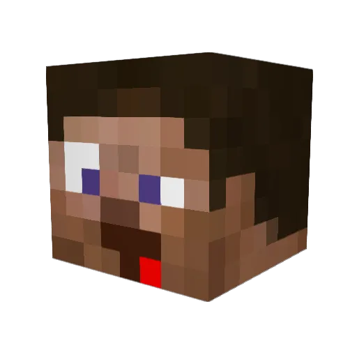 BAGlNA Minecraft avatar head, 3D render