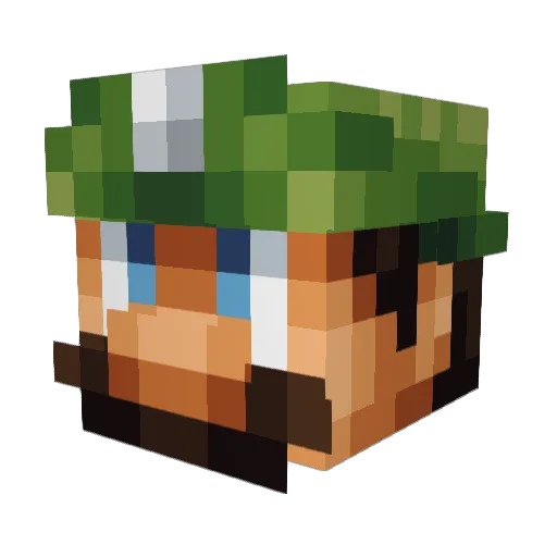 BAGz503 Minecraft avatar head, 3D render