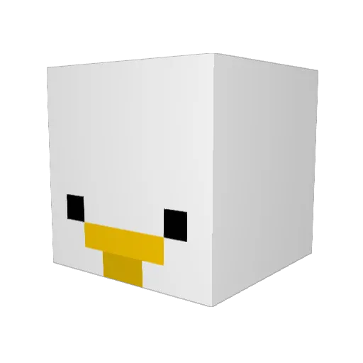 BAHDFLACK Minecraft avatar head, 3D render