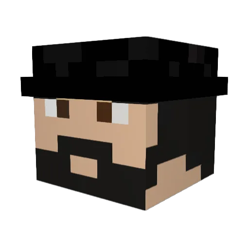 BAHMEUSIGMA Minecraft avatar head, 3D render