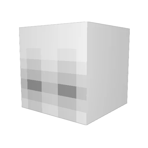 BAIBAIBUBAI Minecraft avatar head, 3D render