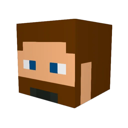 BAIGAO Minecraft avatar head, 3D render