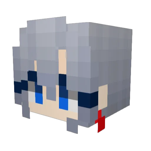 BAIGEI_MASTER Minecraft avatar head, 3D render