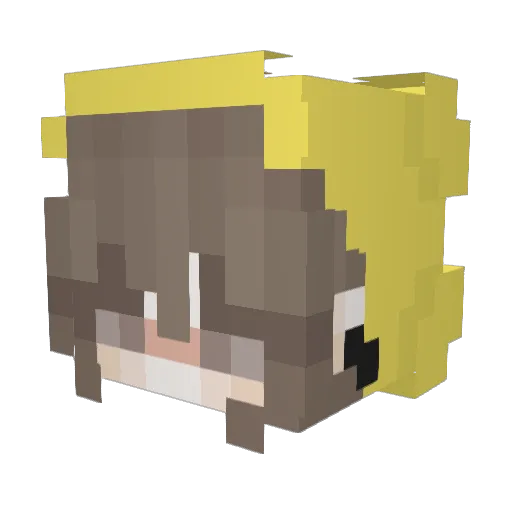 BAKEDAPPLE Minecraft avatar head, 3D render