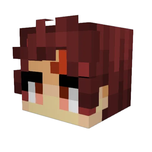 BAKI666 Minecraft avatar head, 3D render