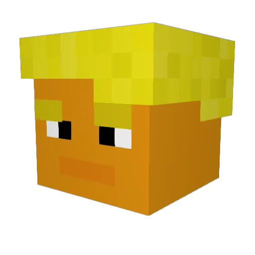 BALLZACKS Minecraft avatar head, 3D render