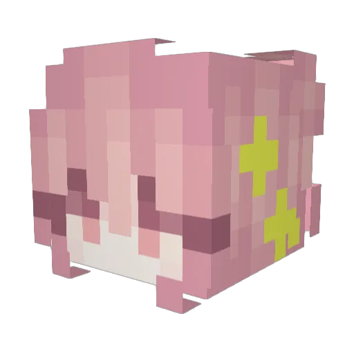 BAMBURiN Minecraft avatar head, 3D render