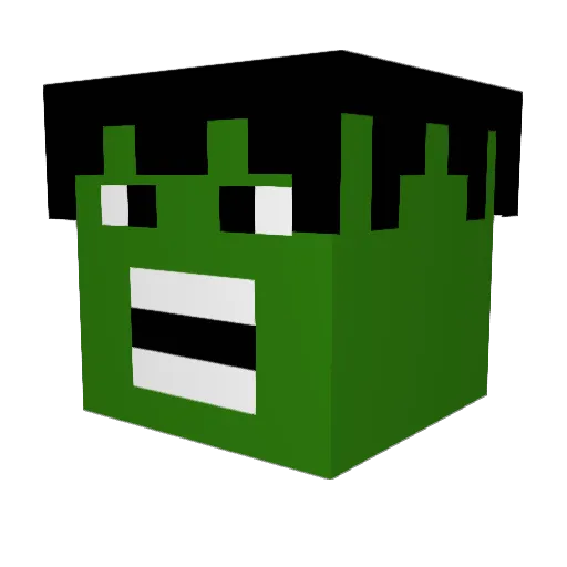 BAMF_ Minecraft avatar head, 3D render
