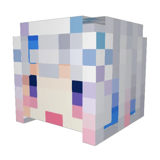 BAMIORI Minecraft avatar head, 3D render