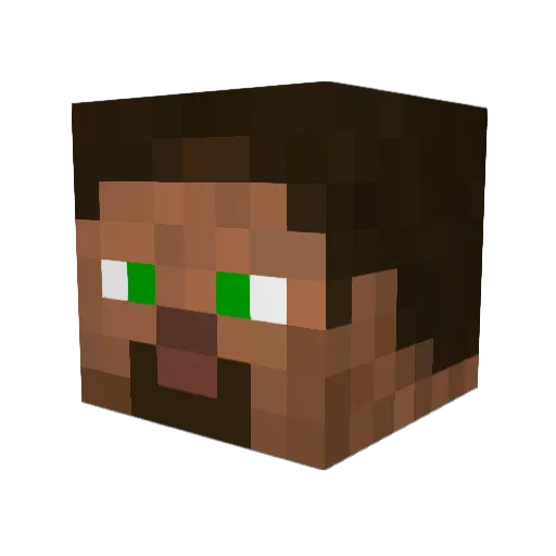 BAMgames Minecraft avatar head, 3D render