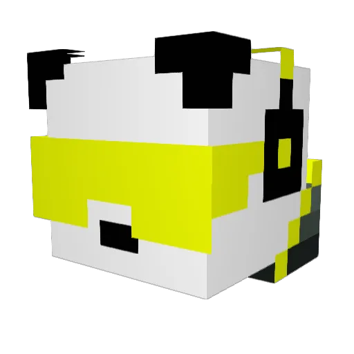 BAN4NA Minecraft avatar head, 3D render