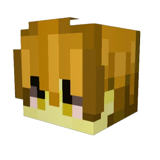 BANANAXBANANA Minecraft avatar head, 3D render