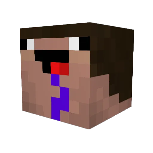BANYA05 Minecraft avatar head, 3D render
