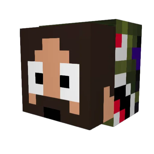 BAPEDerNiffler Minecraft avatar head, 3D render