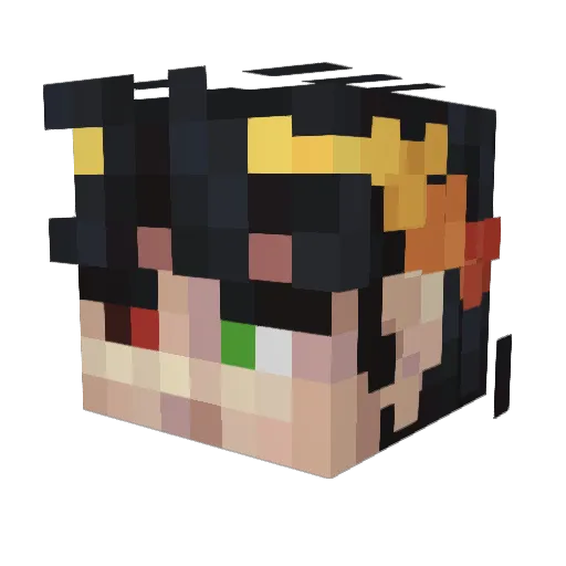 BAPPO27 Minecraft avatar head, 3D render