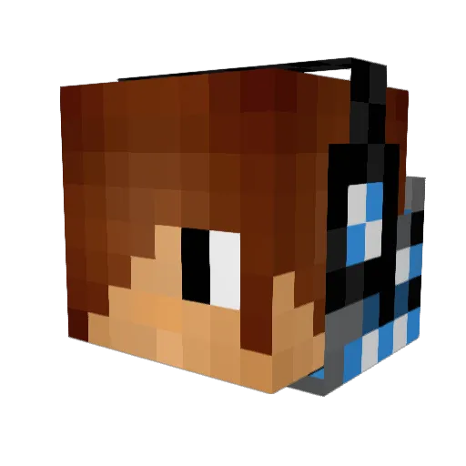 BAPT1507 Minecraft avatar head, 3D render