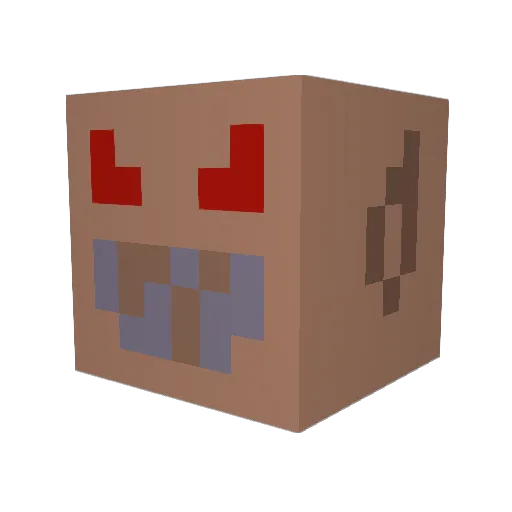 BARAKA_PLAY Minecraft avatar head, 3D render
