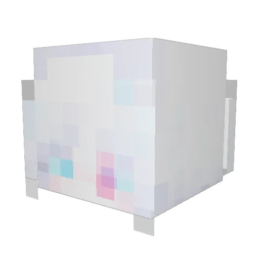 BARBIQU Minecraft avatar head, 3D render