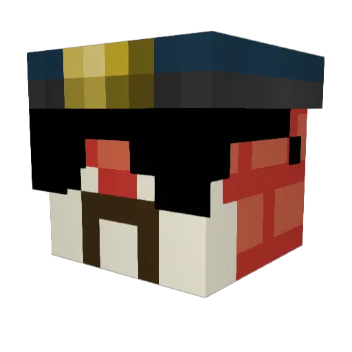 BAR_KEEP_BRO Minecraft avatar head, 3D render