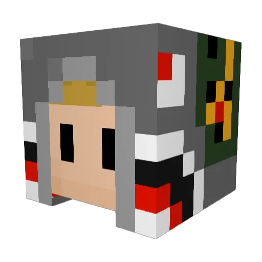 BASAY Minecraft avatar head, 3D render