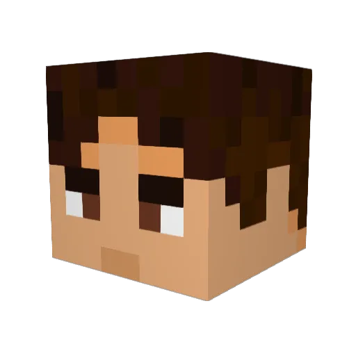 BASIC10 Minecraft avatar head, 3D render