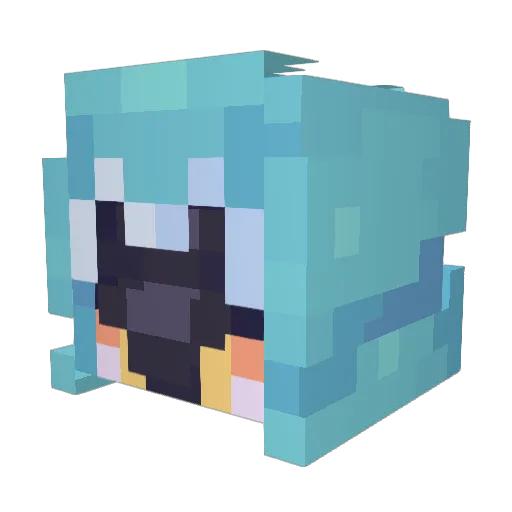 BASS_N3RD Minecraft avatar head, 3D render
