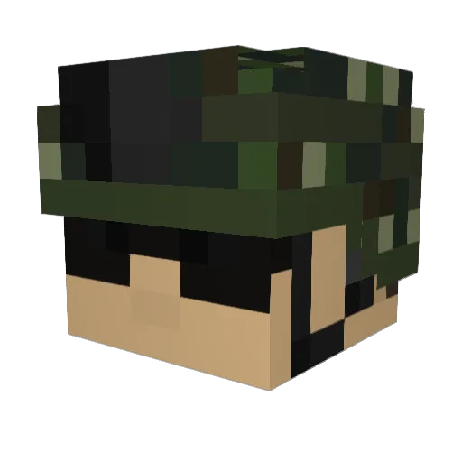 BATEDOR Minecraft avatar head, 3D render