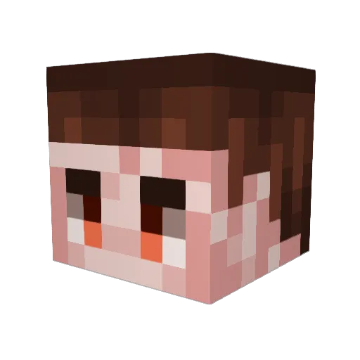 BATGERALDI Minecraft avatar head, 3D render