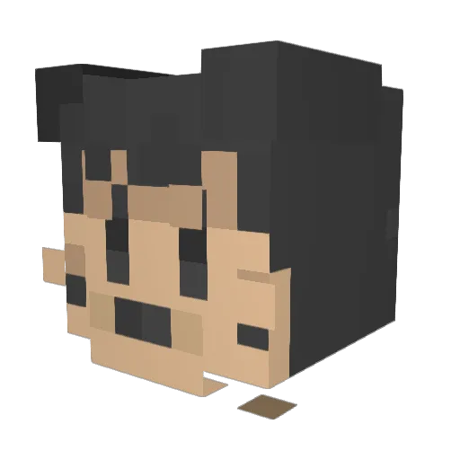 BATIMTomfan Minecraft avatar head, 3D render