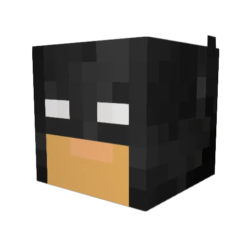 BATMAN1709 Minecraft avatar head, 3D render