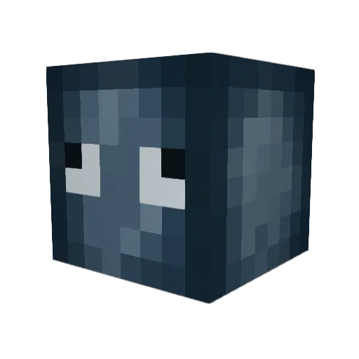 BATSQUID Minecraft avatar head, 3D render