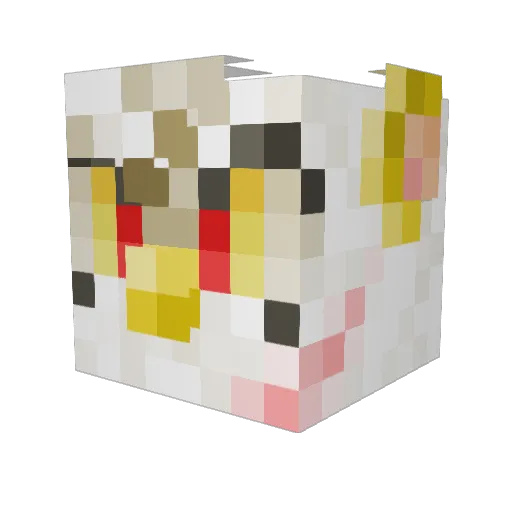 BATscans Minecraft avatar head, 3D render