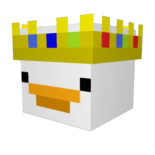BAZEL_goose Minecraft avatar head, 3D render