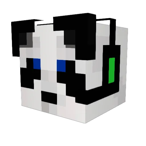 BA_TV Minecraft avatar head, 3D render