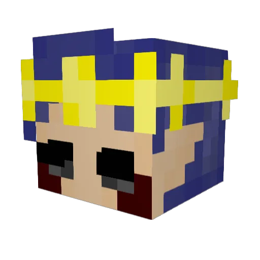 BA_dKarma Minecraft avatar head, 3D render