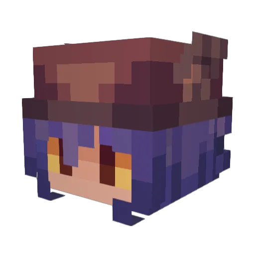 BAangel Minecraft avatar head, 3D render