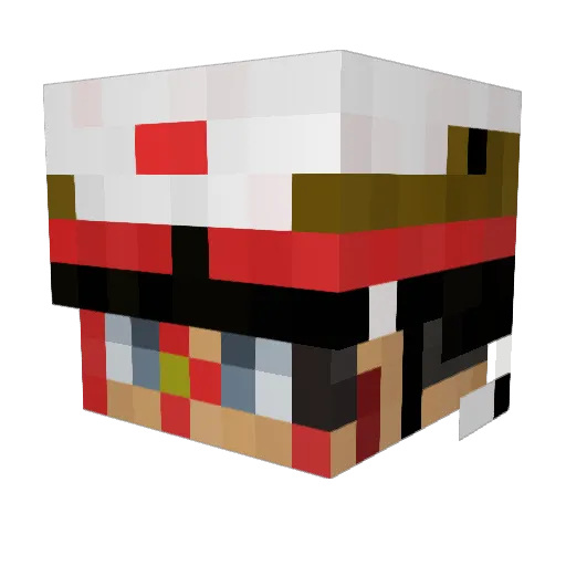 BB0708 Minecraft avatar head, 3D render