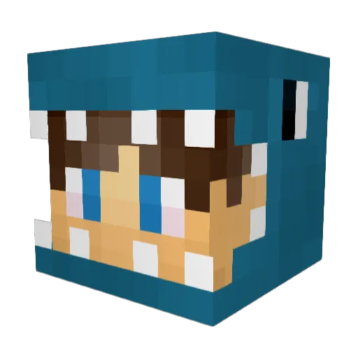 BB199 Minecraft avatar head, 3D render