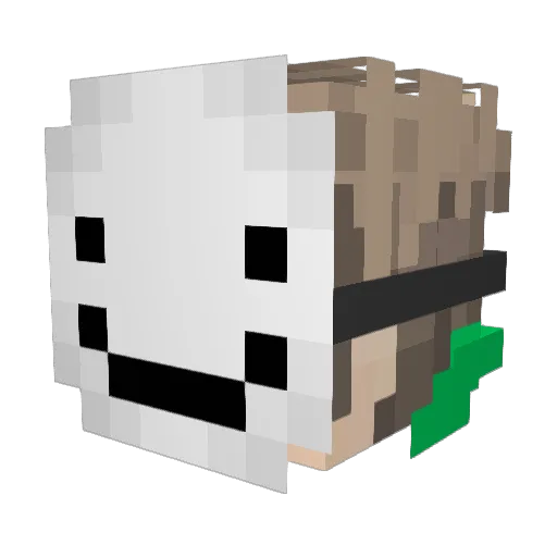 BB274 Minecraft avatar head, 3D render