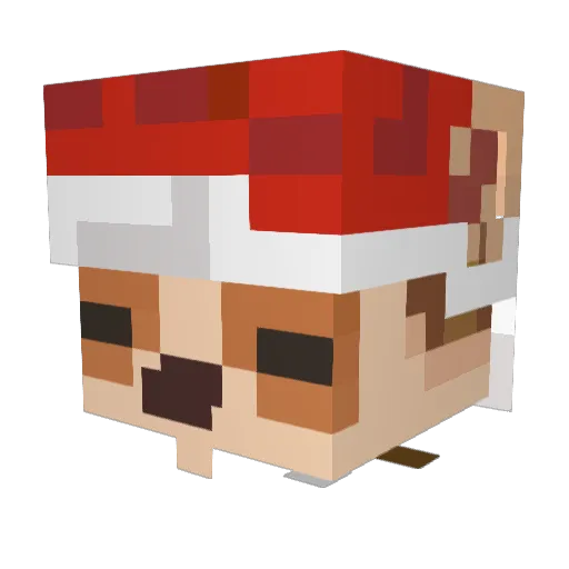 BBATTAMAN Minecraft avatar head, 3D render