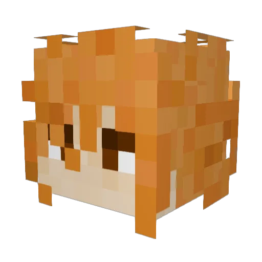 BBBBOO Minecraft avatar head, 3D render