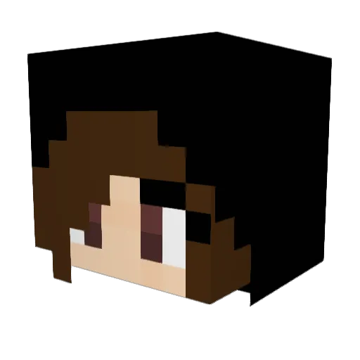 BBBBpie Minecraft avatar head, 3D render