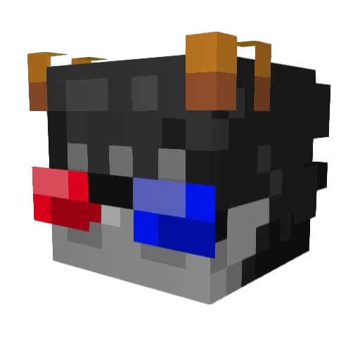 BBBE23 Minecraft avatar head, 3D render