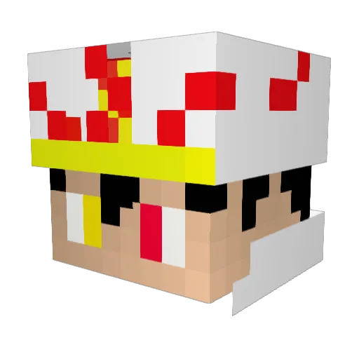BBBNBHD Minecraft avatar head, 3D render