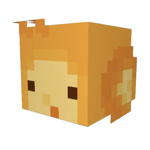 BBBang9 Minecraft avatar head, 3D render
