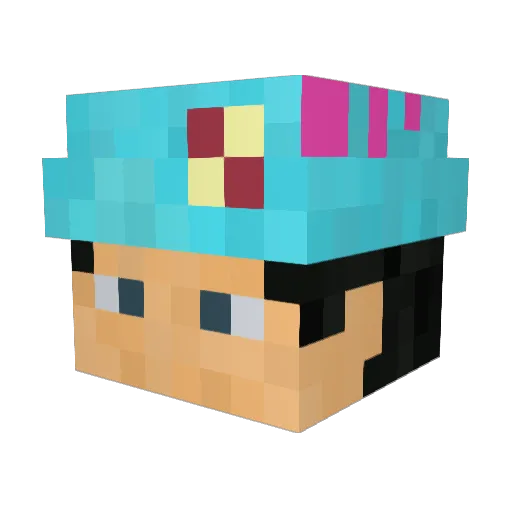 BBBrownies Minecraft avatar head, 3D render