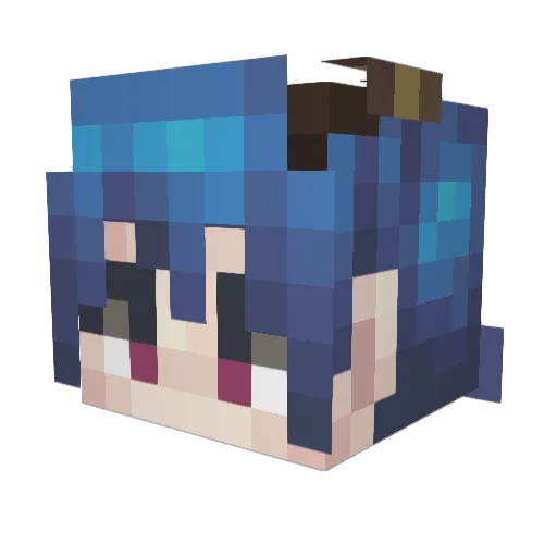 BBC173 Minecraft avatar head, 3D render