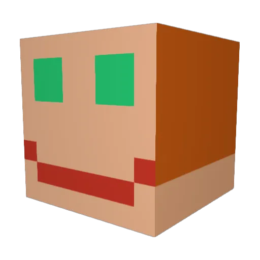 BBCJOSH69 Minecraft avatar head, 3D render