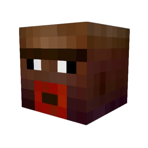 BBCL Minecraft avatar head, 3D render