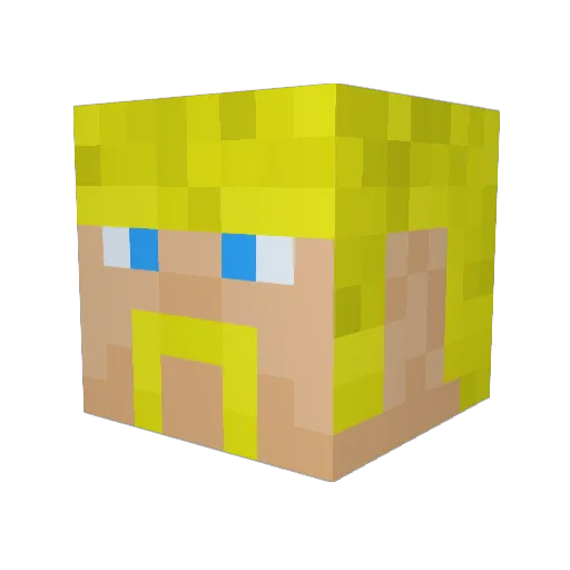 BBCmaster2 Minecraft avatar head, 3D render